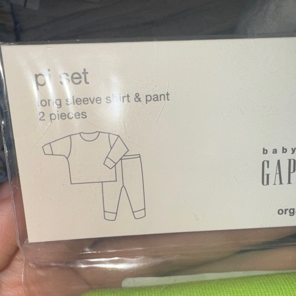 GAP Lime Green and Navy Monster Pajama Set - Picture 5 of 8